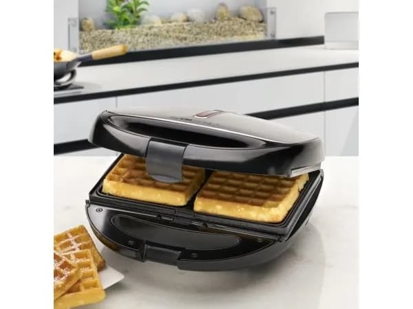 Clatronic ST/WA 3670 - Smörgåsgrill/våffeljärn/grill - 800 W - svart/inox