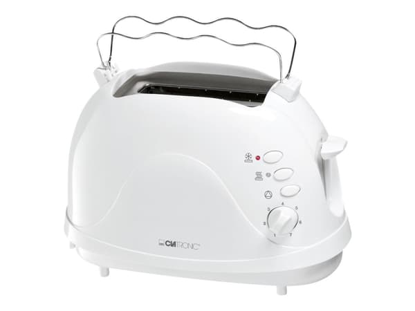 Clatronic TA 3565 - Brødrister - 2 skive - 2 Spor - hvit