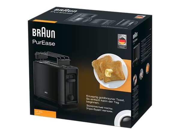Braun PurEase HT3010 WH - Brødrister - 2 skive - 2 Spor - hvit