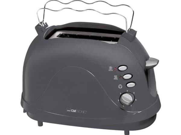 Clatronic TA 3565 - Brødrister - 2 skive - 2 Spor - grå
