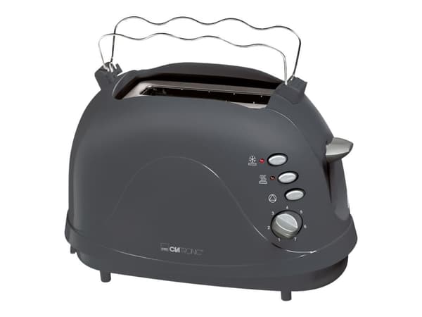 Clatronic TA 3565 - Brødrister - 2 skive - 2 Spor - grå