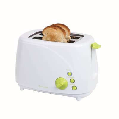 Brødrister hvid / grøn 2 spalter - DOMOCLIP DOD150BV