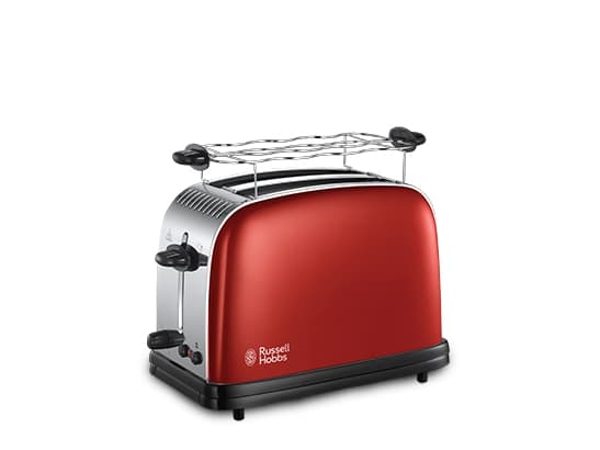 Russell Hobbs Colours Plus 23330-56 - Brødrister - 2 skive - 2 Spor - flammerød