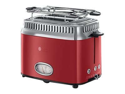 Russell Hobbs Retro 21680-56 - Brödrost - 2 skiva - 2 Kortplatser - röd