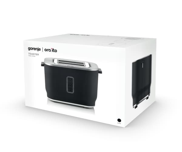 Gorenje T800ORAB, 2 viipale(i)ta, Musta, Muovi, Metalli, Painikkeet, 800 W, 1 m