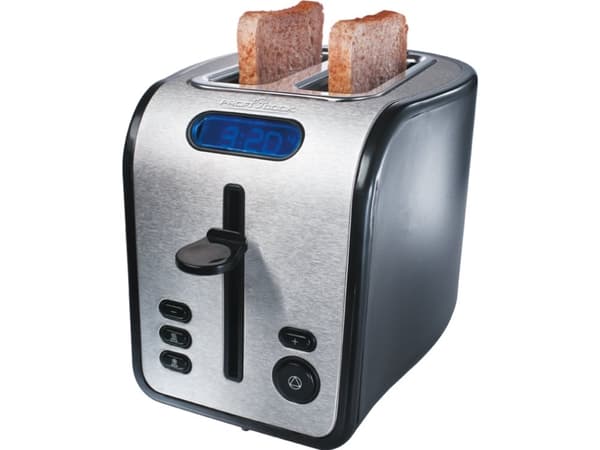 ProfiCook PC-TA 1011, 2 viipale(i)ta, Musta, Ruostumaton teräs, LCD, 920 W, 220 - 240 V, 50 Hz