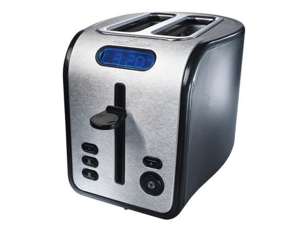 ProfiCook PC-TA 1011, 2 viipale(i)ta, Musta, Ruostumaton teräs, LCD, 920 W, 220 - 240 V, 50 Hz