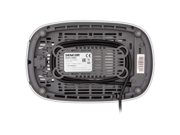 Sencor STS 6058BK, 2 skiver, Sort, Knapper, Rotasjon, LCD, 1000 W, 220 - 240 V