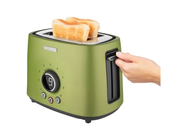 Sencor STS 6050GG, 2 viipale(i)ta, Musta, Vihreä, Ruostumaton teräs, Ruostumaton teräs, Painikkeet, Rotaatio, 1000 W, 220 - 240 V