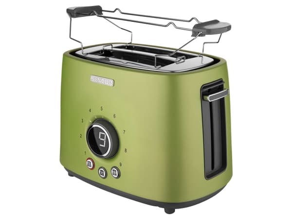 Sencor STS 6050GG, 2 viipale(i)ta, Musta, Vihreä, Ruostumaton teräs, Ruostumaton teräs, Painikkeet, Rotaatio, 1000 W, 220 - 240 V