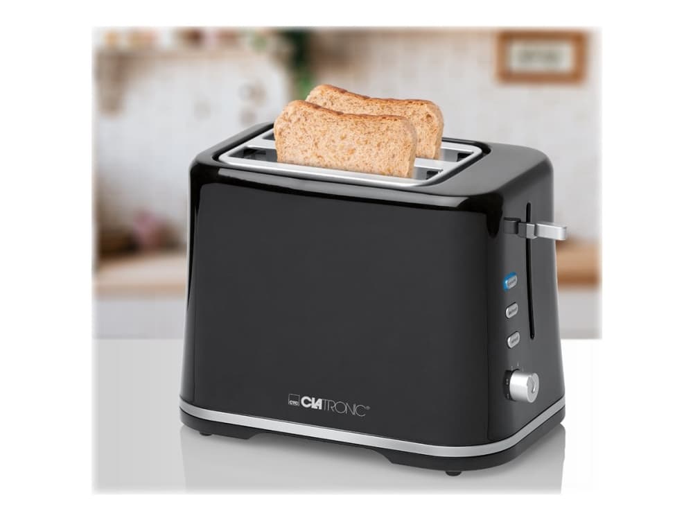 Clatronic TA 3554 - Brödrost - 2 skiva - 2 Kortplatser - svart