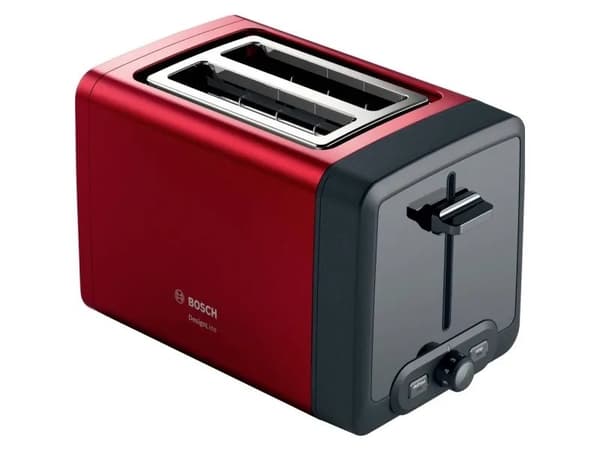 Bosch DesignLine TAT4P424 - Brødrister - 2 skive - 2 Holdere - rød