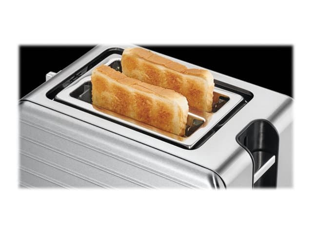 ProfiCook PC-TAZ 1110 - Brödrost - 2 skiva - 2 Kortplatser - rostfritt stål/svart