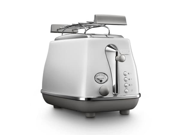 De’Longhi CTOC2103.W, 2 skiver, Hvit, Rustfritt stål, Knapper, Nivå, Rotasjon, 900 W, 220 - 240 V