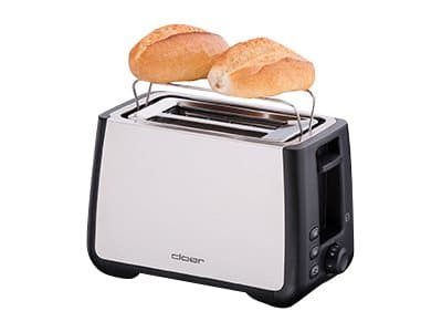 Cloer 3569, 2 viipale(i)ta, Hopea, Ruostumaton teräs, Painikkeet, Rotaatio, 1000 W, 220 - 240 V