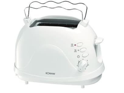 Bomann TA 246 CB, 2 viipale(i)ta, Valkoinen, 700 W, 230 V, 50 Hz, 285 mm