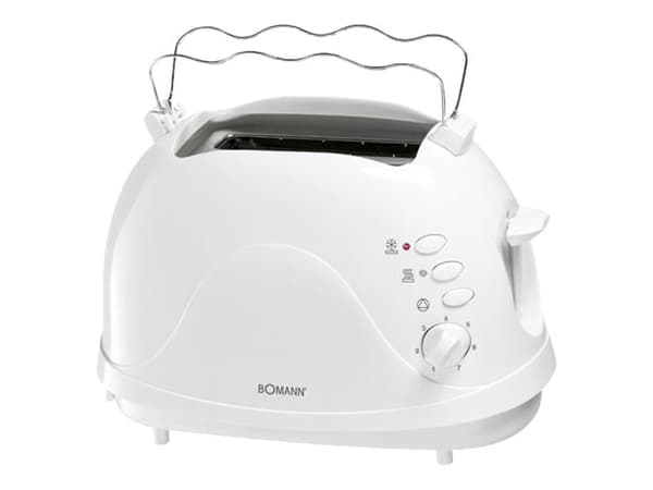 Bomann TA 246 CB, 2 viipale(i)ta, Valkoinen, 700 W, 230 V, 50 Hz, 285 mm