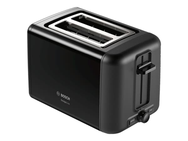 Bosch DesignLine TAT3P423 - Brødrister - 2 skive - 2 Spor - svart