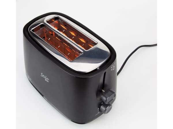 JATA TT631, 2 viipale(i)ta, Musta, Ruostumaton teräs, 750 W, 230 V
