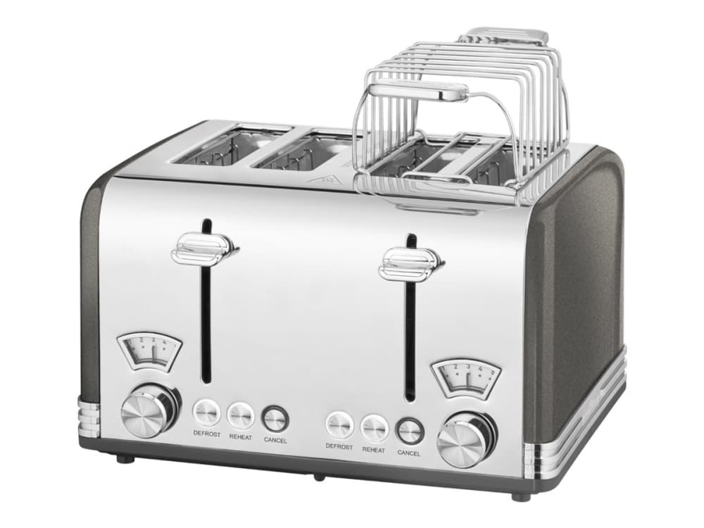 ProfiCook PC-TA 1194 - Brödrost - 4 skiva - 4 Kortplatser - antracit