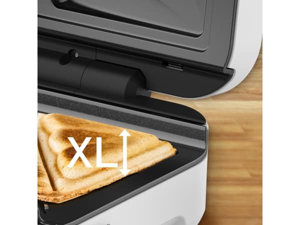Tefal Snack XL SW7011, Vit, Rostfritt stål, 850 W, Typ C, 238 mm, 276 mm, 98 mm