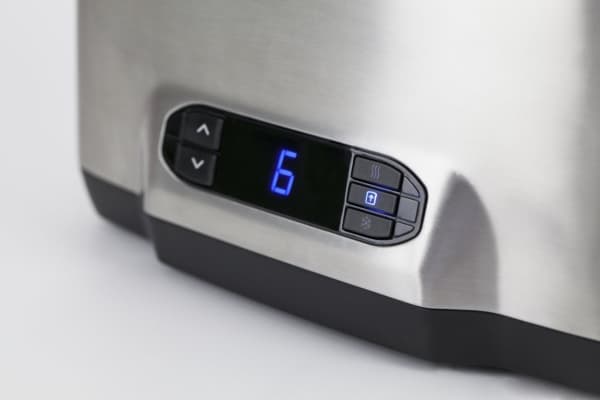 Caso Inox², 2 viipale(i)ta, Musta, Ruostumaton teräs, Ruostumaton teräs, Vipu, LCD, GS/CE