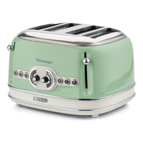 Brödrost för 4 skivor, vintage, Grön