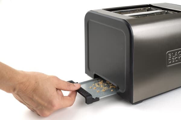 Black & Decker BXTO900E, 2 skiver, Sort, Rustfritt stål, Knapper, Rotasjon, 900 W, 1,38 kg, 13,7 cm