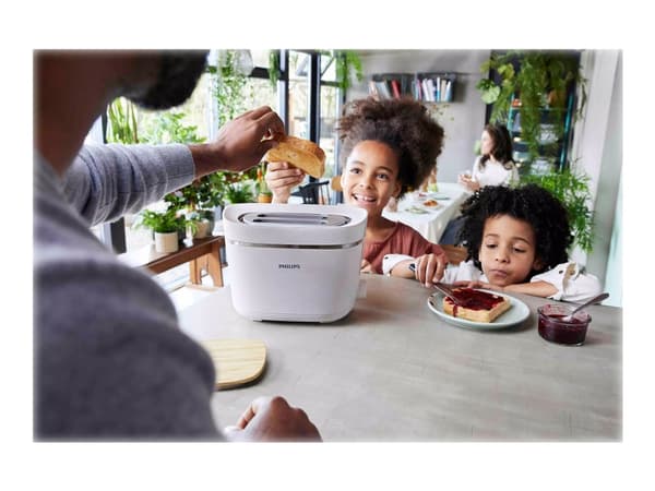Philips Eco Conscious Edition HD2640/10 5000-sarjan leivänpaahdin, 2 viipale(i)ta, Valkoinen, Painikkeet, Rotaatio, Kiina, 830 W, 0,85 m