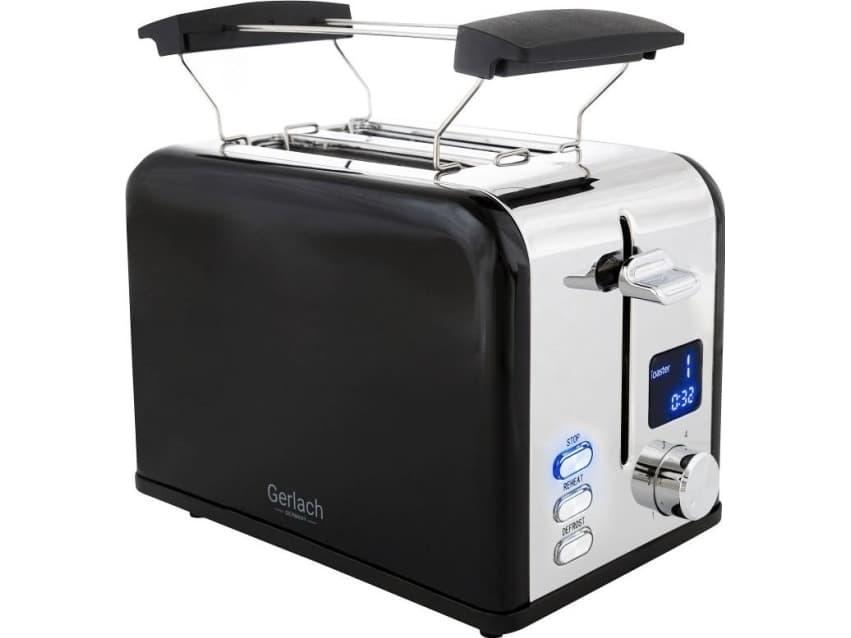 Gerlach Toaster GL 3221 Power 1100 W, Number of slots 2, Housing material Plastic, Black
