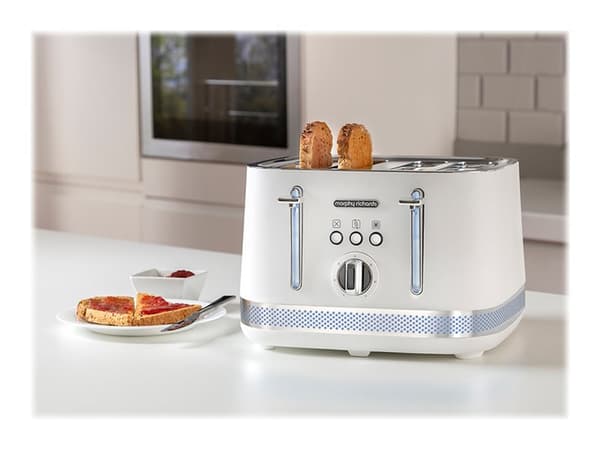 Morphy Richards Illumication 248021 - Brødrister - 4 skive - 4 Holdere - hvid