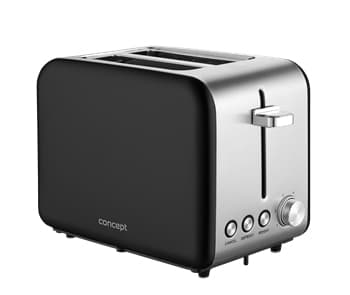 Concept TE2050, 2 skiver, Sort, Rustfritt stål, Rustfritt stål, Knapper, Rotasjon, 950 W, 0,8 m