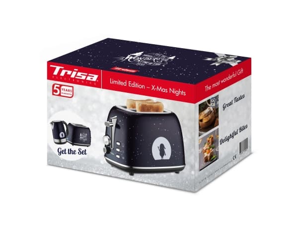 Trisa X-Mas Nights, 2 skiver, Sort, Blå, Sølv, Knapper, Rotasjon, 815 W, 220 - 240 V, 815 W