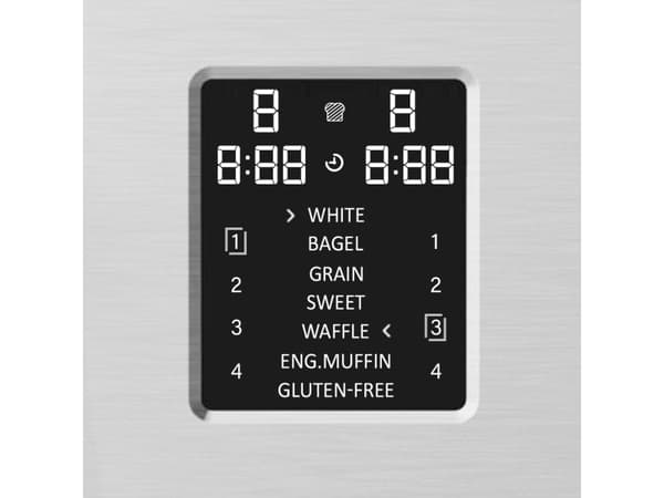 Gastroback Design Digital 4S, 4 skiver, Rustfritt stål, Knapper, LCD, CE, 1900 W