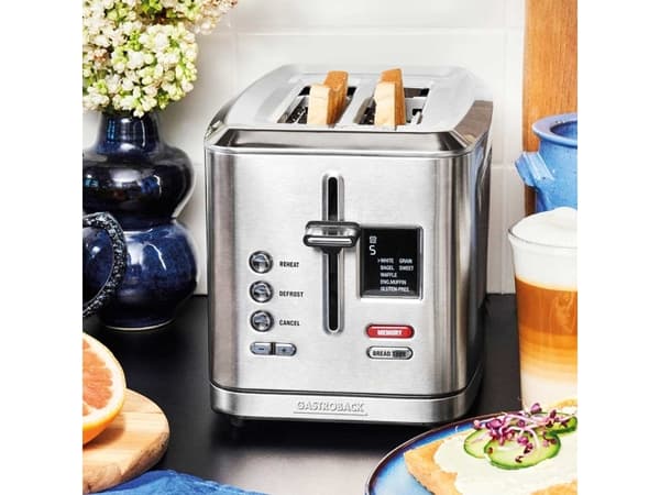 Gastroback Design Digital 2S, 2 skiver, Rustfritt stål, Knapper, LCD, CE, 950 W
