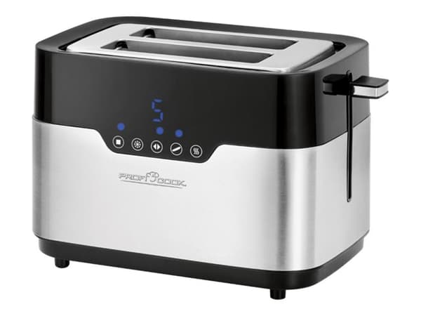 ProfiCook PC-TA 1170, 2 viipale(i)ta, Musta, Ruostumaton teräs, Ruostumaton teräs, LCD, 920 W, 220 - 240 V