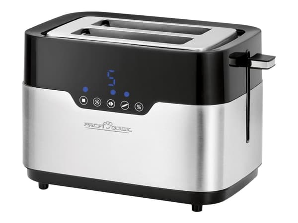 ProfiCook PC-TA 1170, 2 viipale(i)ta, Musta, Ruostumaton teräs, Ruostumaton teräs, LCD, 920 W, 220 - 240 V