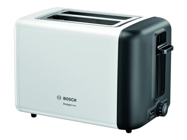 Bosch DesignLine TAT3P421DE - Brødrister - 2 skive - 2 Spor - hvit