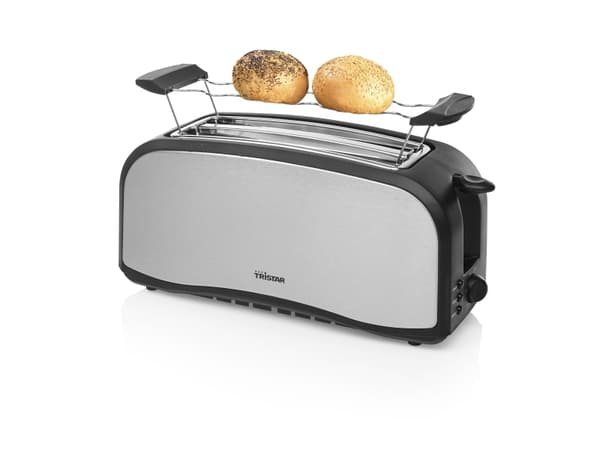 Tristar BR-1046, 4 skiver, Sort, Rustfritt stål, Rustfritt stål, Knapper, Rotasjon, 1400 W, 230 V