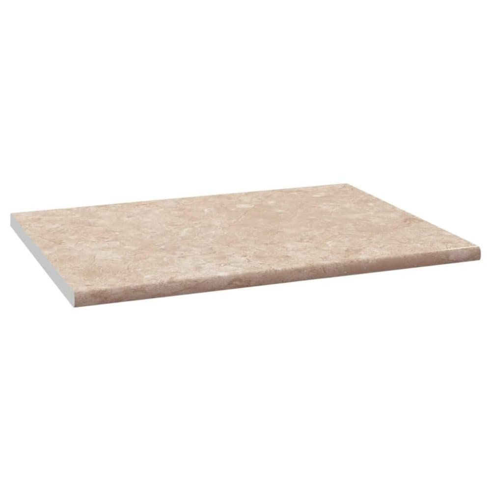 vidaXL Bänkskiva beige med marmormönster 80x60x2,8 cm spånskiva