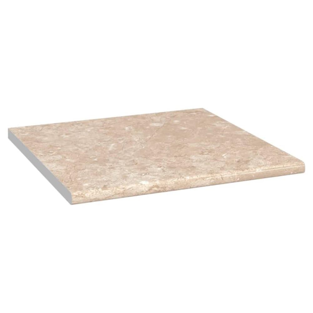 vidaXL Bänkskiva beige med marmormönster 60x60x2,8 cm spånskiva