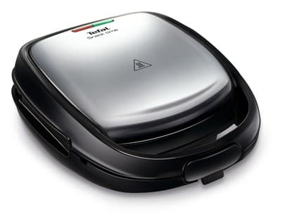 Tefal SNACK TIME 3PL SW342 - Sandwichmaskin / våffeljärn / paninimaskin - 700 W - svart/silver