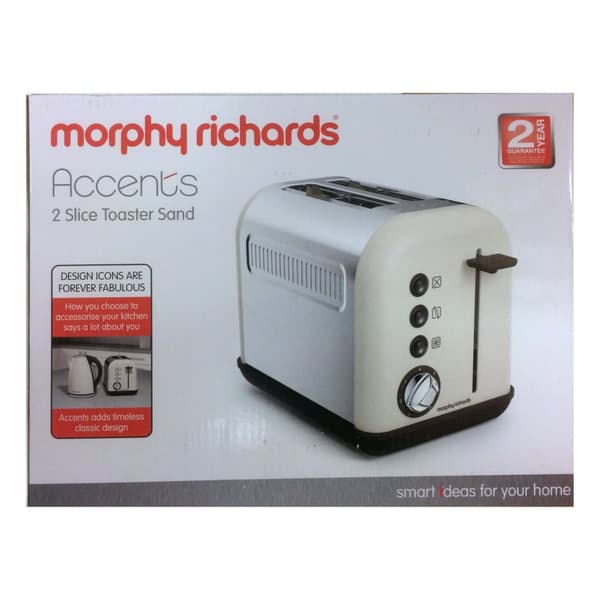 MORPHY RICHARDS Brødrister Accents Hvit 2-Skiver