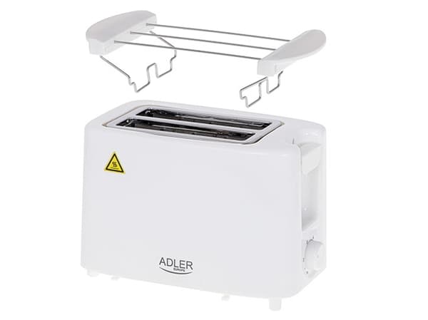 Adler AD 3223, 2 skiver, Hvit, Rotasjon, 750 W, 900 W, 0,75 m