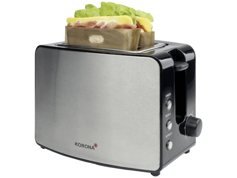 Korona XXL brödrost Rustfrit stål, Sort