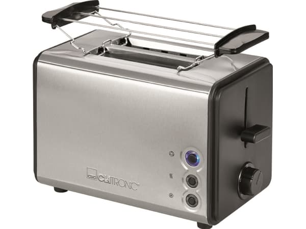 Clatronic TA 3620, 2 viipale(i)ta, Musta, Ruostumaton teräs, Ruostumaton teräs, -, Y, Painikkeet, Rotaatio, 850 W
