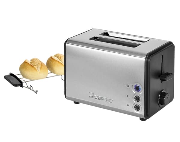 Clatronic TA 3620, 2 viipale(i)ta, Musta, Ruostumaton teräs, Ruostumaton teräs, -, Y, Painikkeet, Rotaatio, 850 W