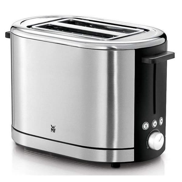 WMF LONO brödrost med dubbla spår - Svart och rostfritt stål - 7 bryningsnivåer - Bakverksvärmare - 900W