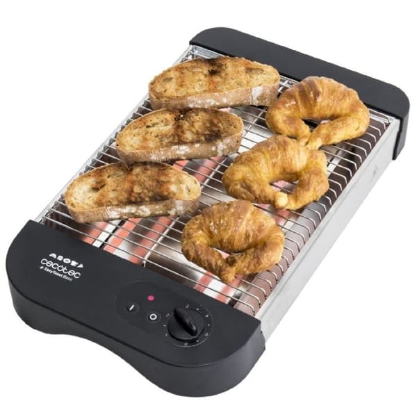 Turbo EasyToast Basic horisontell platt brödrost - Cecotec - Svart - 2 skivor - 900W