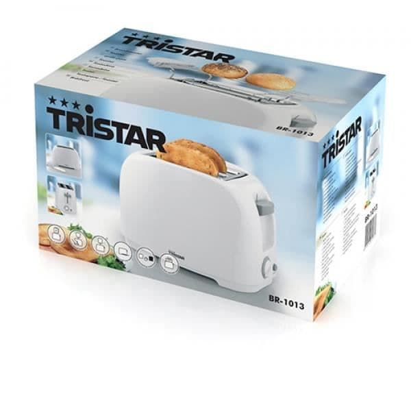 Dubbel brödrost - TRISTAR - BR1013 - 2 platser - 800 watt - Vit